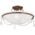 thumbnail image 4 of 3 Light Verona Bronze Ceiling Light fixture with White Alabaster Glass Shade, 4 of 5