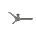 thumbnail image 3 of Hunter - Gallegos Indoor/Outdoor Ceiling Fan, Wall Control, 52-inch, Matte Silver, Modern-style, 3-speed WhisperWind Motor, 51584, for Porches, Bathrooms, 3 of 17