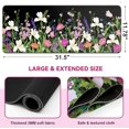thumbnail image 2 of Large Gaming Mouse Pad Keyboard Pad 31.5 x 11.8 in Gaming Pad Black Mouse Pad with Anti-Slip Rubber Base, Extended Mouse Mat XL Mouse Pad Large Mouse Mat(Flower), 2 of 14