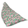 thumbnail image 2 of Floral Lounger Chair Bag, Roses with Thorns Rosebuds Cactus Wild Plants Art on Plain Background, High Capacity Storage with Handle Container, Lounger Size, Fern Green Pastel Pink, by Ambesonne, 2 of 5
