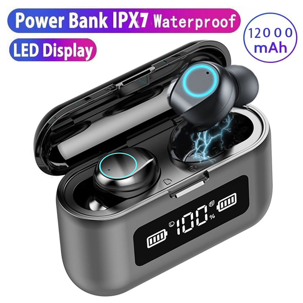 true wireless bluetooth earbuds with 1200mah charging case