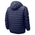 thumbnail image 4 of Men's Light Jacket Hooded Casual Short Winter Jacket Solid Color Hooded Zipper Warm Jacket, 4 of 4