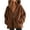 *Coffee, variant on VBVC Women's Fuzzy Fleece Bear Ear Hoodie , Cute Full Zip Sherpa Jacket For Women , Ladies' Cozy Winter Outerwear with Pockets, White , S-2XL