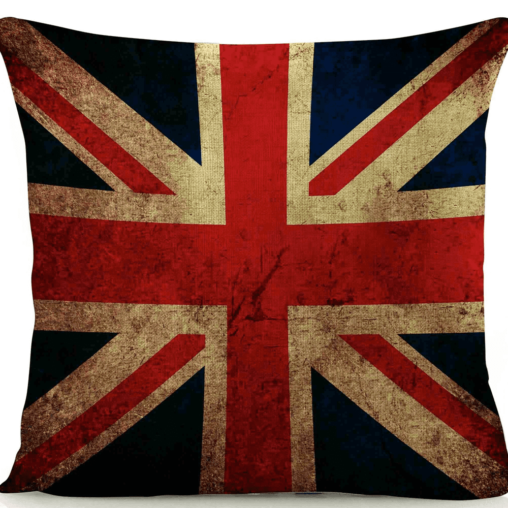 Unbranded Union Jack Linen Throw Pillow Other