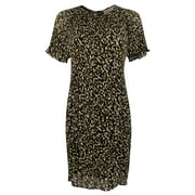 Women's Pleated Camouflage Print Dress SG XSmall