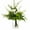 White, variant on Enova Home Artificial Silk Tulip Flowers and Mixed Greenery Arrangement in Clear Glass Vase with Faux Water (White)
