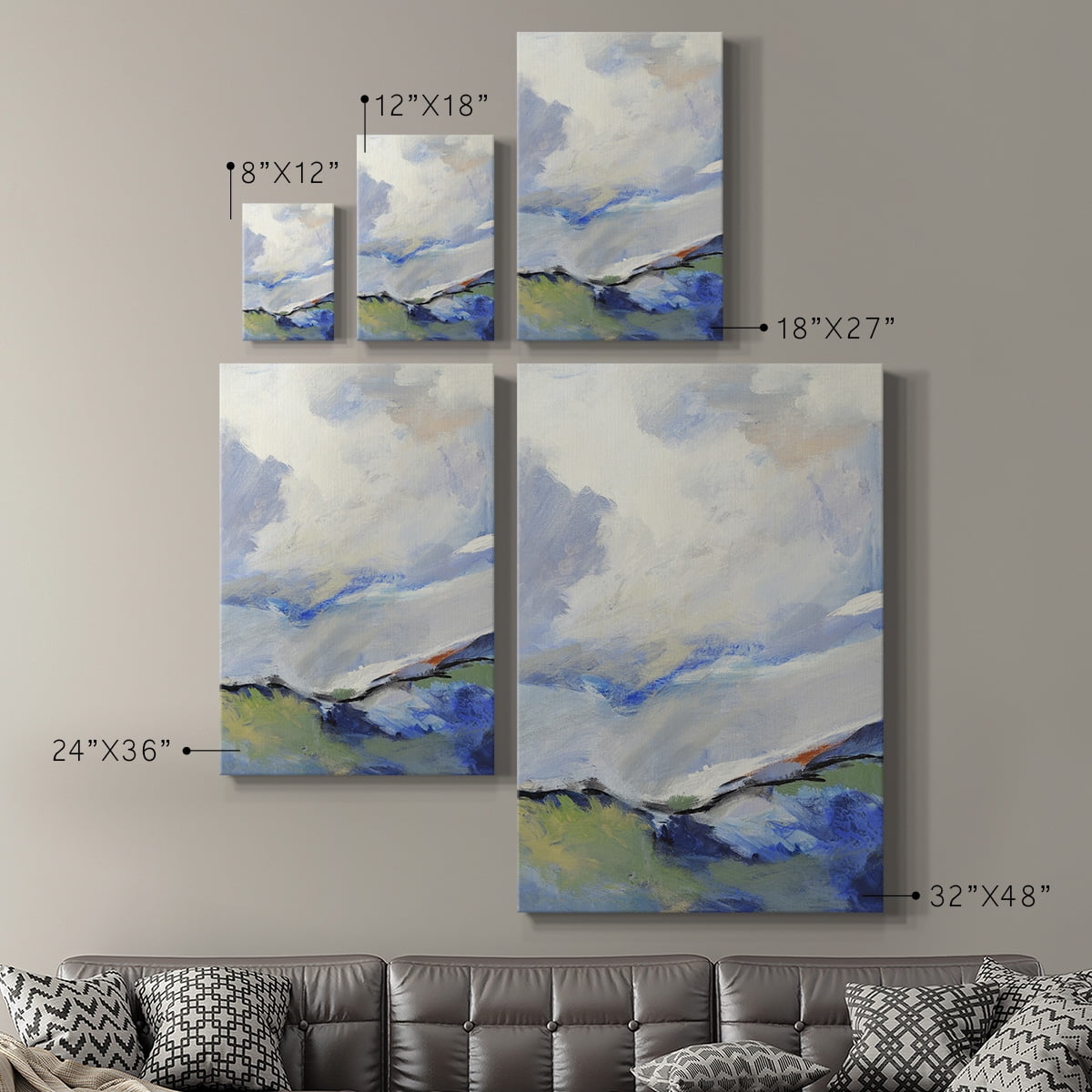 Around The Clouds III Premium Gallery Wrapped Canvas - Ready to Hang