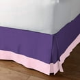 thumbnail image 2 of D.N.G. BEDDINGS 1 Piece Split Corner Two Tone Tailored Bed Skirt, Twin XL Size 21 Inch Deep Pocket, 800 Thread Count, 100% Egyptian Cotton, Solid Purple/Light Pink Color., 2 of 3