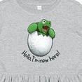 thumbnail image 4 of Inktastic Hello, I'm New Here Cute Baby Turtle Girls Toddler Dress, 4 of 5