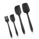 thumbnail image 2 of Juego de 4 espátulas de silicona negra Adepaton Utensilios de Cocina, 2 of 6