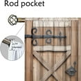 thumbnail image 6 of WNOOHIY Antique Wooden Barn Door Light-filtering Curtains for Living Room Bedroom Office Home Decoration, Set of 2 Panels, 6 of 8