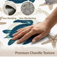 thumbnail image 6 of ODIKA 8'x10' Washable Area Rug Nautical Beachy Ocean Underwater Teal Navy Swimming Creatures for King Size Bedroom Under Bed, Master Suite, Non-Shedding, Easy Care, 6 of 7
