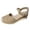 Khaki, variant on Women's Buckle Slingback Sandals Breathable Espadrille Sandles Comfortable Lightweight Shoes Canvas Closed Toe Slides S𝗅ip On We𝖽ge Shoes Fashion B𝗈hemian Slides
