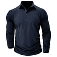 thumbnail image 2 of PEASKJP Mens Polo Shirts Long Sleeve for Winter Mens Polos Long Sleeve Men's Big and Tall Classic Fit Long Sleeve Polo (Dark Blue,XL), 2 of 5