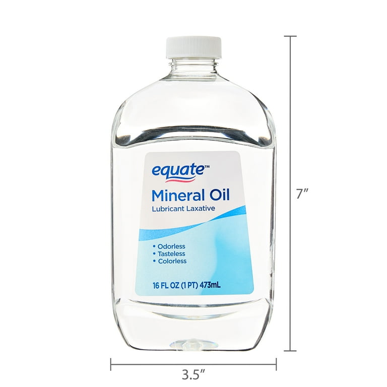 (4 pack) Equate Mineral Oil Lubricant Laxative Liquid for Constipation, 16  fl oz (474mL)
