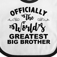 thumbnail image 4 of Inktastic Officially the World's Greatest Big Brother Boys Baby Bib, 4 of 4