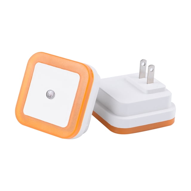 1 luz nocturna con sensor de pared y encendido y apagado automáticos, luces LED con sensor