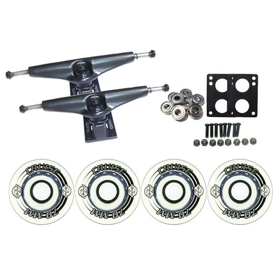 KRYPTONICS CRUISE Truck Wheel Pack 70mm CLEAR Core 7.0 Black