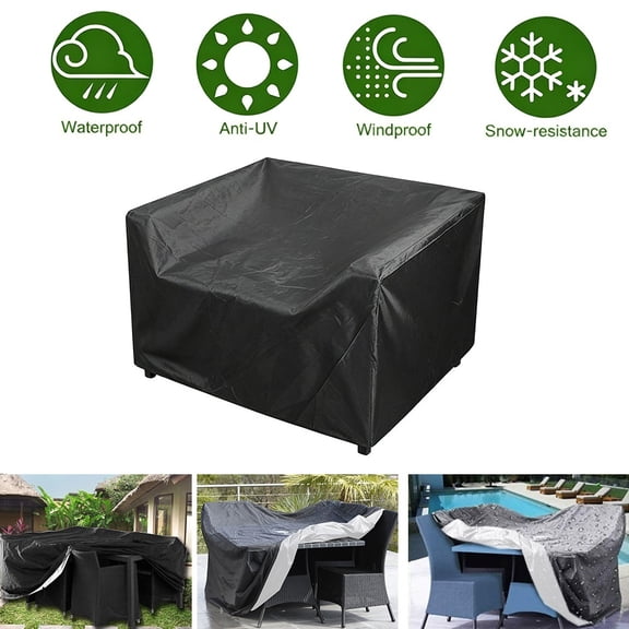 Outdoor Patio Furniture Cover Waterproof Dining Coffee Table Chair Couch Cover All Weather Sun Rain Snow Protection with Drawstring, 67x37x28 inch