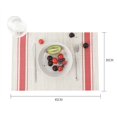 thumbnail image 2 of Pvc Sets de Table à Manger Set de Table Imperméable Résistant à la Chaleur Élégant Motif Rayé Idéal pour la Maison Cuisine Sets de Table Étanches, 2 of 8