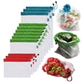 thumbnail image 2 of Toddmomy 3Pcs Mesh Pouch Blue Reusable for Hanging Mesh Produce Bags Camping Fishing, 2 of 8
