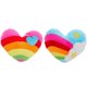 thumbnail image 2 of 2 cojines de peluche y algodón PP con forma de corazón (coloridos), 2 of 6