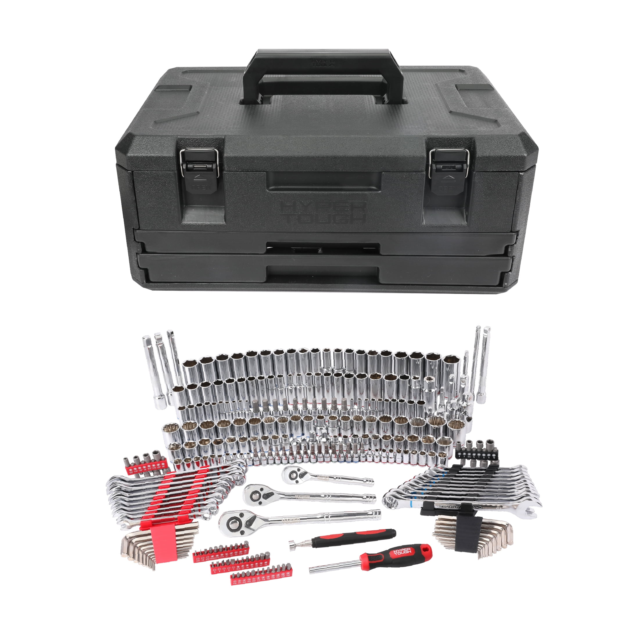 Hyper Tough 262-Piece Mechanics Tool Set, SAE and Metric - Walmart.com