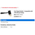 thumbnail image 2 of Turn Signal Switch - Compatible with 1995 Nissan Pickup, 2 of 2