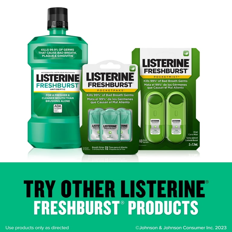 Listerine Freshburst Pocketpaks Breath Freshener Strips 24 Com