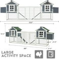 thumbnail image 3 of Large Wooden Chicken Coop With Garden Bed, Outdoor Hens House With Ramps And Nesting Boxes Removable Trays For Garden Backyard, 123" X 27.5" X 42.5", Natural Wood, 3 of 4