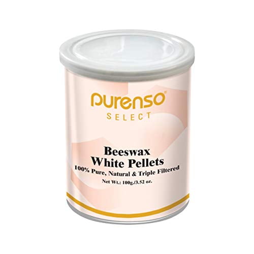 Purenso Select 100 Organic White Beeswax Pellets, Triple Filtered