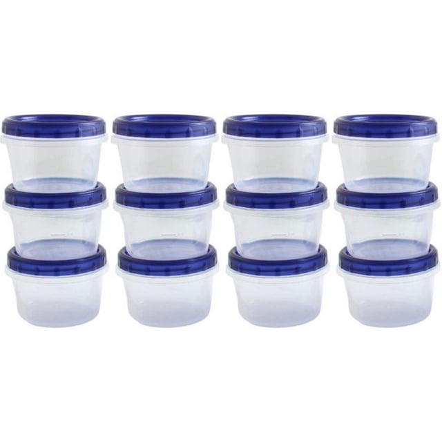 Recipiente de almacenamiento de alimentos HomeyGear Twist Top 470 ml, paquete de 12