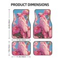 thumbnail image 2 of Sikiie Pink Parrot Tropical Blossoms Car Foot Mat Set of 4 Pieces Basics Universal Fit Rubber Carpet Floor Mats For Car SUV Van & Truck, 26.8"L x 17.3"W (Front), 13"L x 17.3"W(Rear), 2 of 6