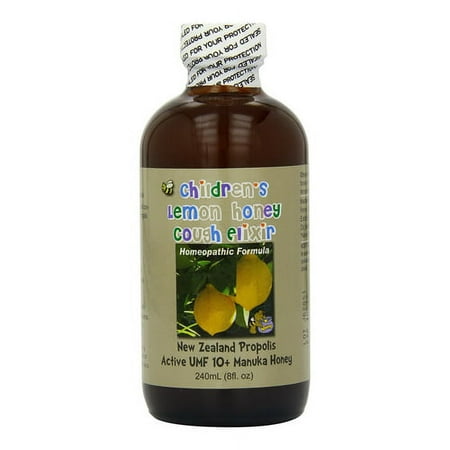 Pacific Resources Childrens Lemon and Honey Cough Elixir, Homeopathic Formula, 8 Oz, 2 Pack