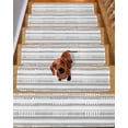 thumbnail image 2 of Boho Triangle Stair Treads Non Slip for Steps Stripes Geometric Black 4 Pcs Reusable Adhesive Stair Runner Mats for Dogs Elders Carpet Treads Rugs for Staircase 8x30 In, 2 of 7