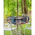 thumbnail image 5 of 4th of July Tablecloth with Umbrella Hole and Zipper Stars American Flag Stripes Round Outdoor Tablecloths 60 Inch Table Cloths Gnome Rustic Plaid Patio Table Cloth Cover for Independence Day Garden, 5 of 6