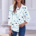 thumbnail image 6 of Fewfanhot Women's Tops Button Down Shirts for Women Dressy Floral Printed Long Sleeve Blouse Business Casual Work Tops, 6 of 6