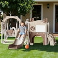 thumbnail image 5 of 12 In1 Elk Toddler Slide, Kids Indoor Slide For Toddlers ,baby Slide For Indoor Outdoor With Basketball Hoop And Telescope, L Shaped Slide For Kids Toddler Slide Playset, 5 of 7