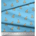 thumbnail image 3 of Soimoi Blue Cotton Duck Fabric Dot & Deer Animal Print Sewing Fabric Yard 42 Inch Wide, 3 of 3