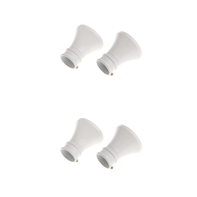Matsuzay 2 uds extremos de barra de cortina cabeza de poste de cortinas para Dia. Torre cuadrada de varilla de 28 mm # Bronce 2piezas trompeta blanca 2 piezas