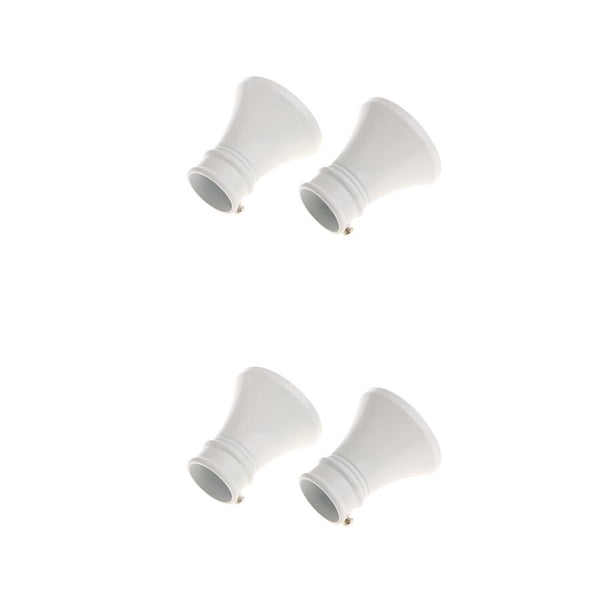 Matsuzay 2 uds extremos de barra de cortina cabeza de poste de cortinas para Dia. Torre cuadrada de varilla de 28 mm # Bronce 2piezas trompeta blanca 2 piezas