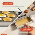 thumbnail image 4 of bella 10" x 20" Electric Griddle with EverGood™ Ceramic Nonstick Coating, Removable Temperature Probe, Oatmilk, 4 of 8