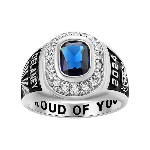 Order Now for 2025 Graduation, Freestyle Women's CZ Encrusted Personalized Top Class Ring, Personalized, High School or College