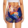 thumbnail image 4 of Haiem Rooster Oil Painting Women's 2 in 1 Running Shorts - Lightweight Athletic Workout Gym Yoga Breathable Sports Shorts Liner with Phone Pockets-X-Large, 4 of 9