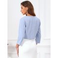 thumbnail image 4 of DARING DIVA Women's Formal Bolero for Evening Dress Wedding Cocktail Shrug 2XL Light Blue, 4 of 6