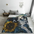 thumbnail image 5 of Pofeuu Sunset Sunflower Dog Print Ultra-Soft Micro Fleece Blanket,for Bed Or Sofa,All Season Throw Blankets Flannel Blanket-50"x40", 5 of 7