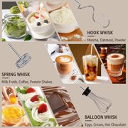 Skdwakiz Milk Frother Handheld Rechargeable, 3 Heads 3 Speeds Portable Frother Wand with LED Digital Display & Magnetic Stand, Stainless Steel Electric Whisk Foam Maker for Coffee, Lattes, Cappuccino
