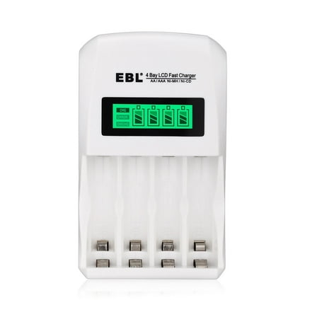 EBL LCD Battery Charger, Smart Individual 907 AA AAA Rechargeable Battery Charger