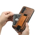 thumbnail image 7 of SaniMore Case for Samsung Galaxy A34 5G 6.6" 2023, Wristlet & Card Slot PU Leather Skin Wear-resistant Shockproof Anti-drop Metal Ring Business Shell For Samsung Galaxy A34 5G, Brown, 7 of 7