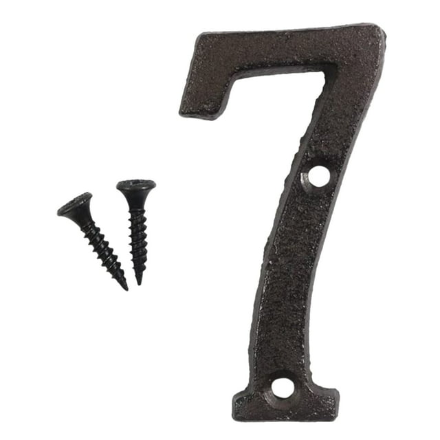 Free Shipping, Dusknt Wrought Iron Decorations Creative Diy House Number Casts Iron Metal Numbers, Limited Time Offer!